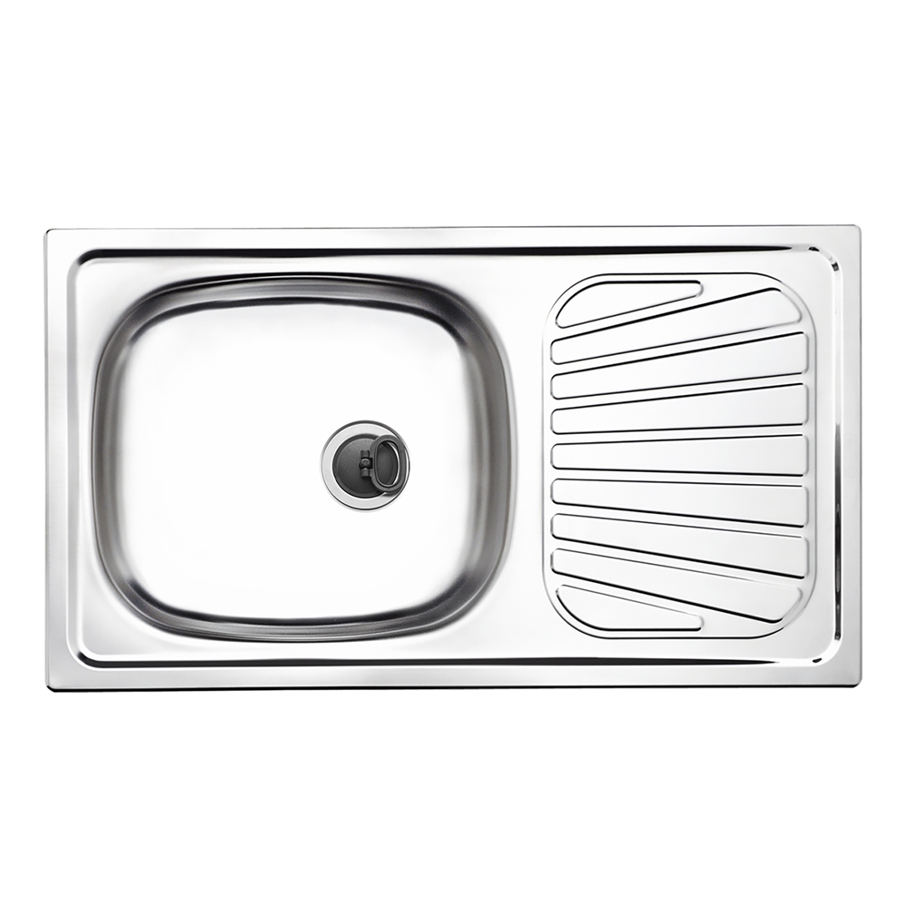 Stainless Steel Inset Kitchen Sink: SB/SD,(78x43)cm,+Waste #93840500