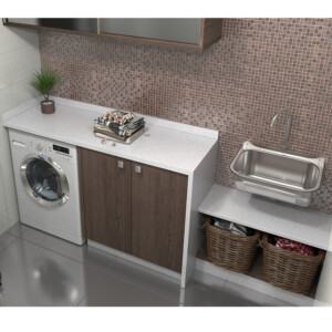 Stainless Steel Wall-Type Laundry Sink With Brackets: SB, (50x40)cm, + Waste