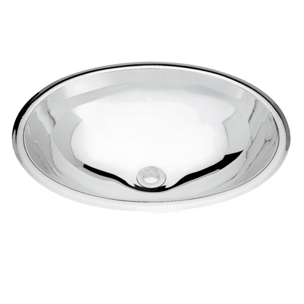 Stainless Steel Oval Washbasin Single Bowl With Mirror Polish finish