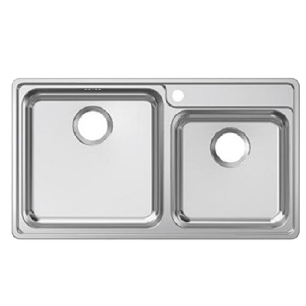 Bell BCX 620-42-35 Stainless Steel Inset Double Bowl Kitchen Sink + Waste Set