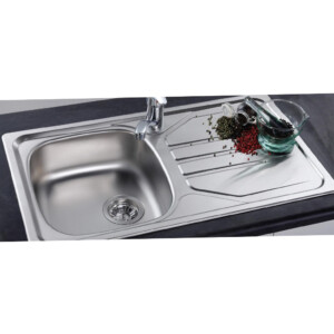 Nouveau Stainless Steel Kitchen Sink With Waste: SB/SD