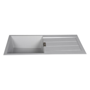 S2D611-100 Sirius Tectonite Inset Kitchen Sink, Single Bowl/Single Drain; Titanium Silver