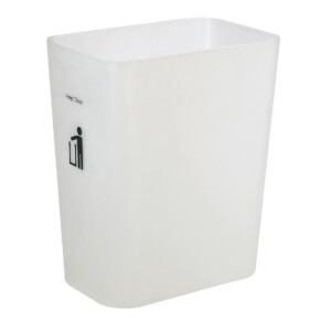 Printed Rectangle Trash Can; 18Lts, White/Grey
