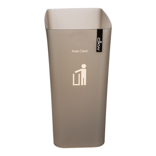 Printed Trash Bin; 18Lts, Smoke Grey/Cream