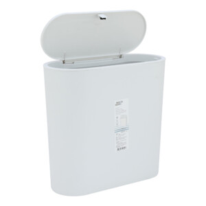 Abby Push Bin, 10.8Lts: (32x14x30.5)cm, White