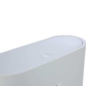 Abby Push Bin, 10.8Lts: (32x14x30.5)cm, White