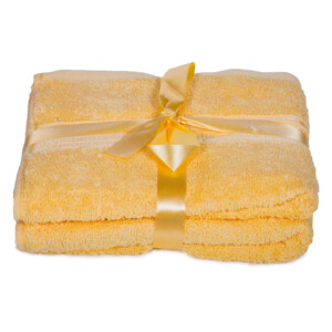 Royale: Plain Hand Towel Set- 2pcs: (41x66)cm, Gold