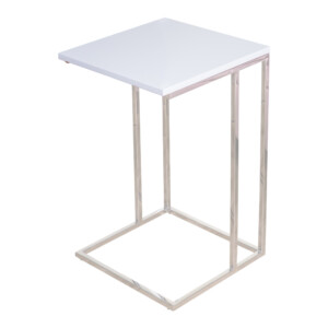 Side Table: (37.5x37.5x60)cm, High Gloss White