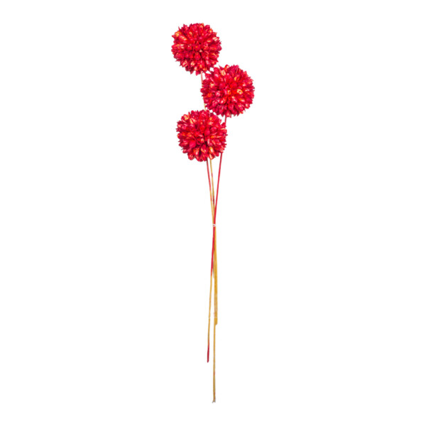Winston: Decoration: Hand Made Flower, 3pcs, Red