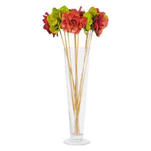 Winston: Decoration: Hand Made Flower, 3pcs Bunch, Red