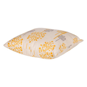 Domus: Yellow and Grey Tree Patterned Outdoor Pillow; (45x45)cm