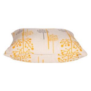 Domus: Yellow and Grey Tree Patterned Outdoor Pillow; (45x45)cm