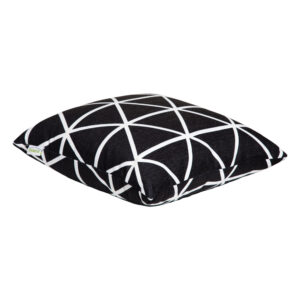 Domus: Black and White Triangle Print Outdoor Pillow; (45x45)cm