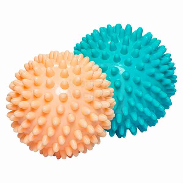 Massage Ball Set; 2pcs, Blue/Pink