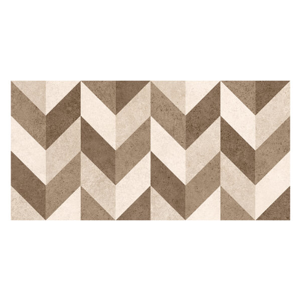 6347 HL A: Ceramic Tile: (30.0x60.0)cm, Brown/Cream