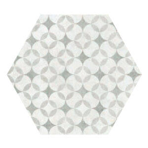 Atrium Hex Alpha Mix-Perla: Matt Porcelain Tile (25.8x29.0)cm
