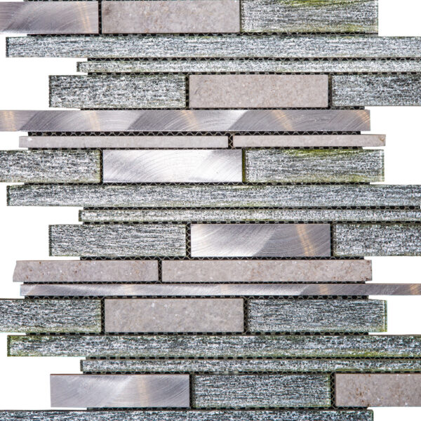 YDM-15298-1: Stone Mosaic Tile: (30.0x31.0)cm, Modern Linear