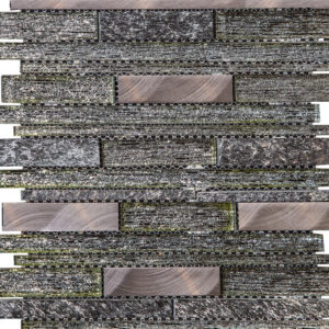 YDM-15298-2: Stone Mosaic Tile: (30.0x31.0)cm, Taupe Grey