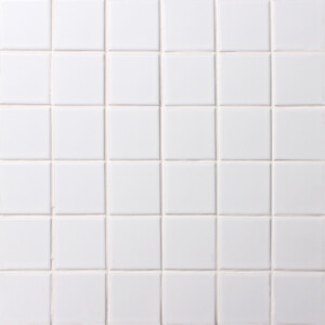 1005: Porcelain Mosaic Tile: (30.6x30.6)cm, Matt White