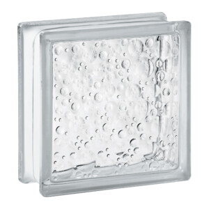Clear Savona: Glass Block: (19.0x19.0x8.0)cm