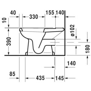 Duravit: 1930: WC Pan: White, Close Coupled