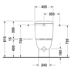 Darling New: Cistern: Close Coupled, White