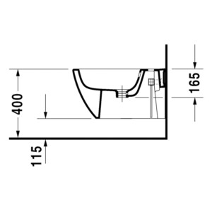 Happy D.2: Bidet: Wall Hung: 54cm, White