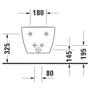 Happy D.2: Bidet: Wall Hung: 54cm, White