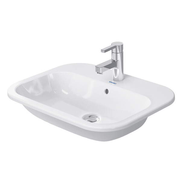 Happy D.2: Vanity Basin, 60cm:1Tap Hole, White