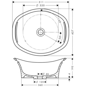 Axor Urquiola: CounterTop Basin: 50cm,White