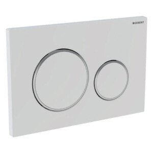Actuator Plate, Sigma20 For Dual Flush: White Bright Chrome Plated