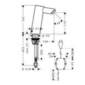 Talis S2: Electronic IR Basin Mixer 230V, Chrome Plated