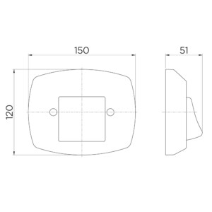 Docol: Dual Flush Escutcheon Plate