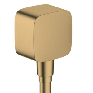 Fixfit E: Wall Outlet With Non-Return Valve, DN15: Brushed Bronze