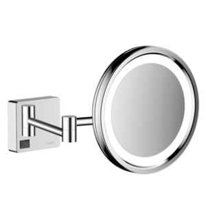 AddStoris: Shaving Mirror With LED Light, Chrome Plated