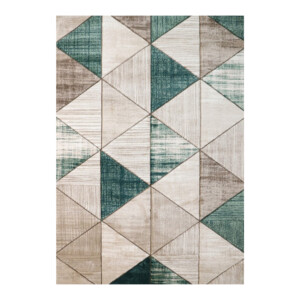 Aura Textured Triangle Print Carpet Rug, (80x150)cm