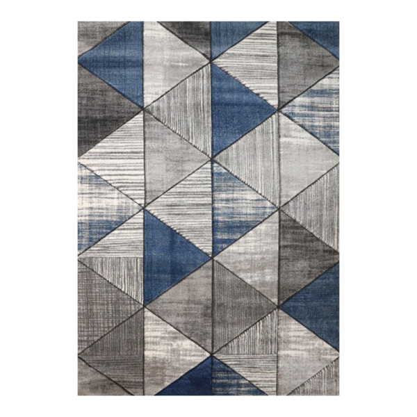 Aura Textured Triangle Print Carpet Rug, (80x150)cm