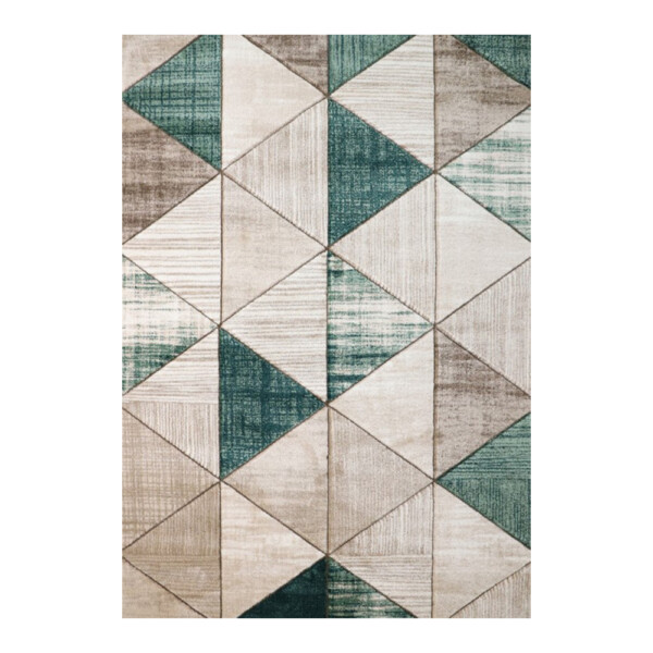 Aura Textured Triangle Print Carpet Rug, (240x340)cm