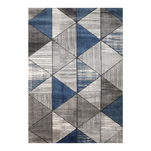 Aura Textured Triangle Print Carpet Rug, (240x340)cm