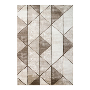 Aura Abstract Triangle Pattern Carpet Rug, (300x400)cm, Brown