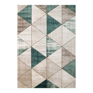 Aura Textured Triangle Print Carpet Rug, (300x400)cm