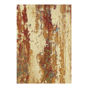 Cashmere Merino Metal Rust Texture Carpet Rug, (80x150)cm