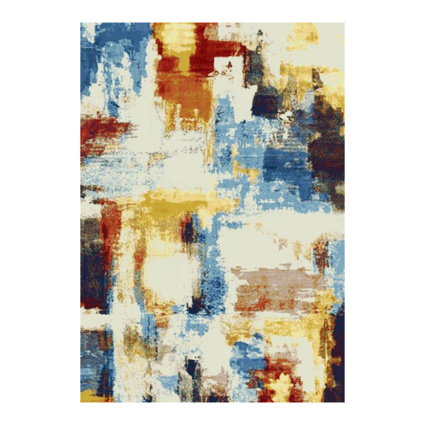 Cashmere Merino Abstract Textured Carpet Rug, (80x150)cm