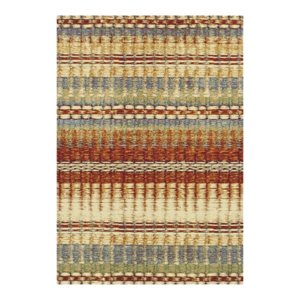 Cashmere Merino Abstract Blue/Brown Carpet Rug, (80x150)cm