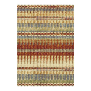 Cashmere Merino Abstract Blue/Brown Carpet Rug, (160x230)cm