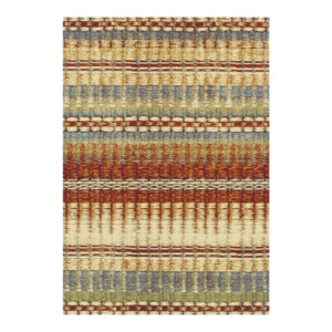 Cashmere Merino Abstract Blue/Brown Carpet Rug, (200x290)cm