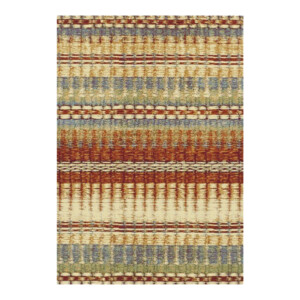 Cashmere Merino Abstract Blue/Brown Carpet Rug, (240x340)cm