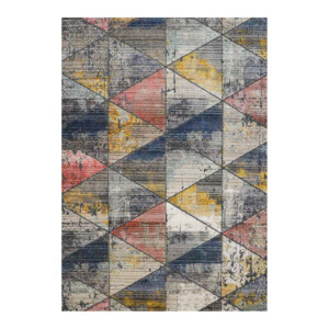 Latte Textured triangle print Carpet Rug, (80x150)cm