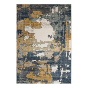 Latte Abstract Textured Carpet Rug, (80x150)cm