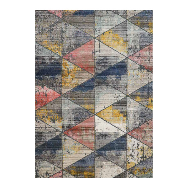 Latte Textured triangle print Carpet Rug, (160x230)cm